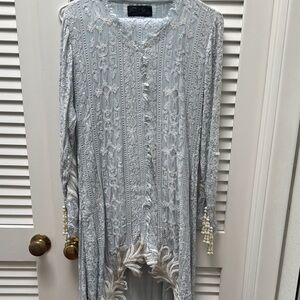 ice blue Embroidered suit/2pc sherish rehan designer